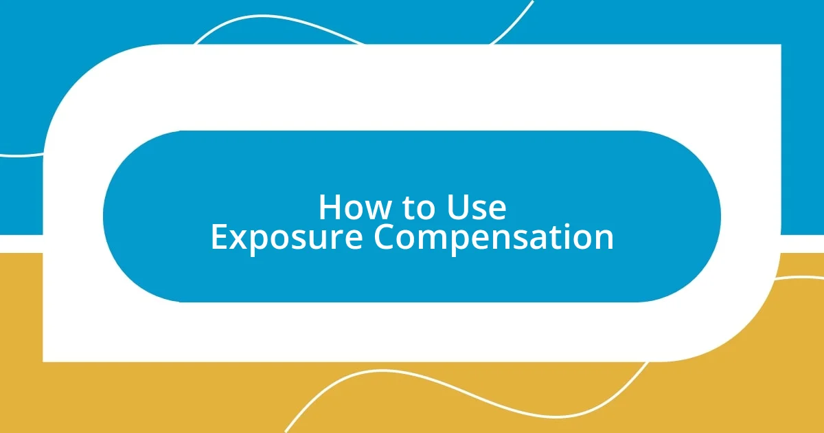 How to Use Exposure Compensation