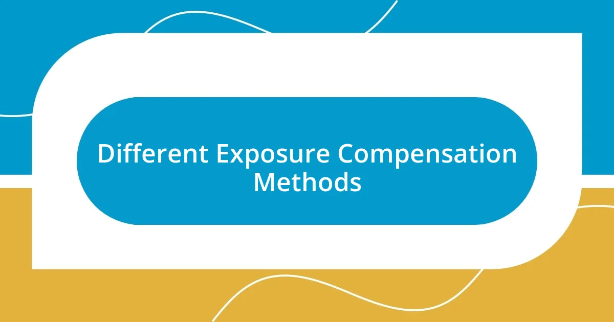 Different Exposure Compensation Methods